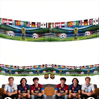 2026 World Cup Tinsel Curtain Banner 10612in Flag Fringe Streamer Cheer Props Indoor Outdoor Soccer Photo Backdrop for Party Garden Bar Home