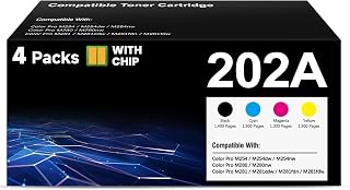 202A Remanufactured Toner Cartridge Replacement for HP CF500A 4-Pack