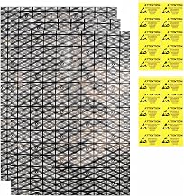20pcs Large Open Top Antistatic Bag, ESD Shielding 12X15.8in/30.48X40.64cm, Black Grid with Anti-Static Stickers, Fits Motherboard SSD HDD Hard Drives, Electronics Storage Protection
