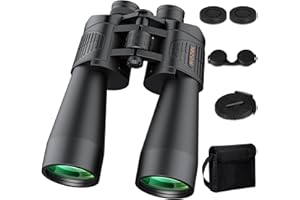 20x70 Binoculars for Adults High Powered - WOZEL HD Bird Binoculars with Clear Low Light Vision - Powerful Binocular for Bird Watching Hunting Travel Outdoor Hiking - Christmas Birthday Gifts for Men