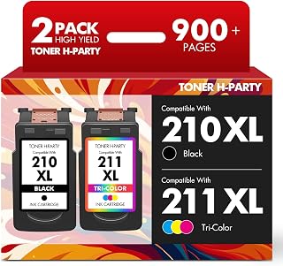 210 XL and 211 XL MX410 Ink Cartridges Combo Pack for Canon Printers Replacement for Cannon 210XL and 211XL for MX410 MX320 MX350 MX420 MP495 MP240 MP250 MP270 MP280 MP480 MP490 Printer