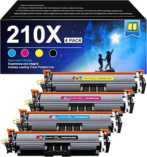 210X Toner Cartridges 4 Pack Replacement for HP 210X 210A High Yield | Compatible for HP Color LaserJet Pro MFP 4301fdw 4301fdn 4201dw 4201dn 4301 4201 Printer | W2100X (Black Cyan Yellow Magenta)