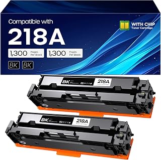 218A Black Toner Compatible for HP W2180A Black Toner Cartridge, 2 Pack