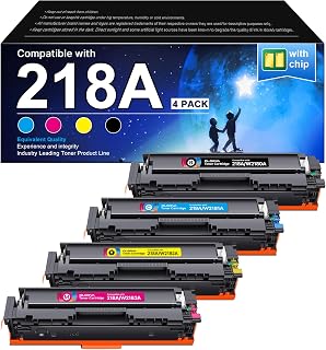 218A Compatible for HP 218A HP 218X Toner Cartridges 4 Pack 3201dw | Replacement for HP 218A 218X Toner Cartridges 4 Pack to use with HP Color LaserJet Pro MFP 3301cdw 3201dw 3301sdw (4 Pack)