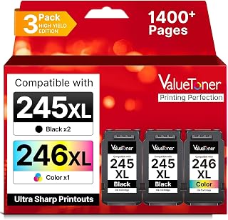 245XL Ink Cartridges Replacement for Canon 245XL 246XL Combo Pack (3 Pack)