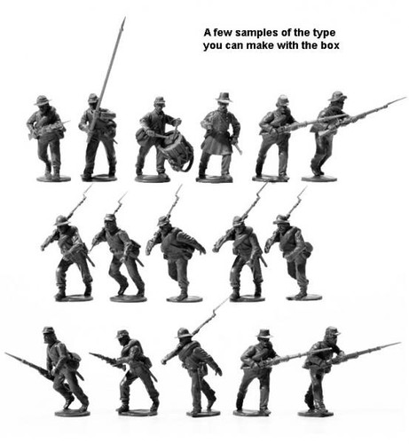 28mm American Civil War: (Confederate) Infantry 1861-65 by Perry Miniatures