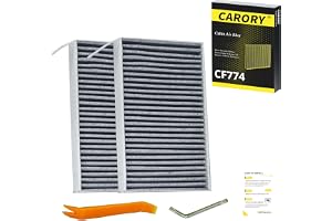 2PCS Cabin Air Filter with Activated Carbon for Tesla Model 3 (2017-2026), Model Y (2020-2026), OE# 1107681-00-A, CF12774, XC11952C, CF774