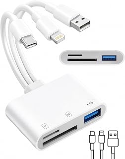 3 in 1 Lightning & USB C&USB-A 3.0 Memory SD Card reader for iPhone