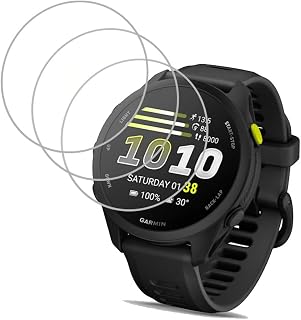 3-Pack for Garmin Forerunner 70 170/170 Music Screen Protector, HD Clear 9H Hardness Anti-Scratch Tempered Glass Screen Protector Compatible with Garmin Forerunner 70 170/170 Music 1.2"