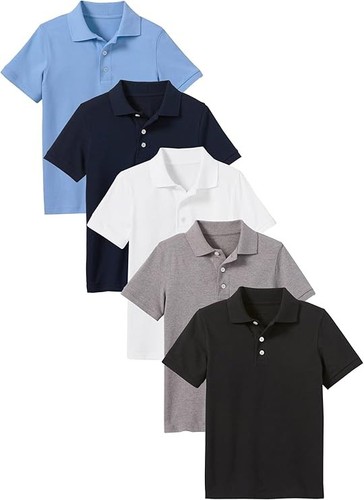 3 Pack School Uniform Polo for Boys Choose Shirts Color - Sizes 4-20 NWT