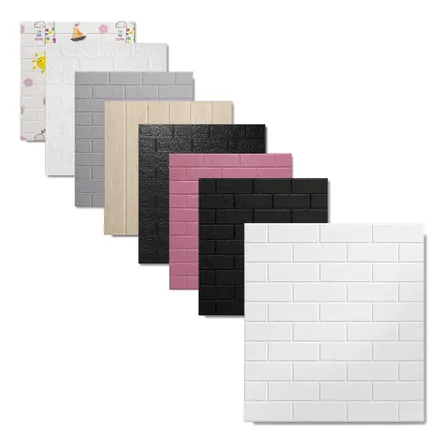 30 Placas Revestimiento Pared Autoadhesiva 3d Subway Rustico Color Blanco Rustico (16.2m2)