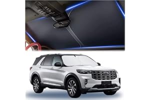300T Thickened Automotive Glass Sunshade and Comes with Storage Bag,Keep Car Interior Cool,Universal Windshield Sun Shade Fit for Cars,Trucks,SUVs (L: 57.08 * 31.5 inch)