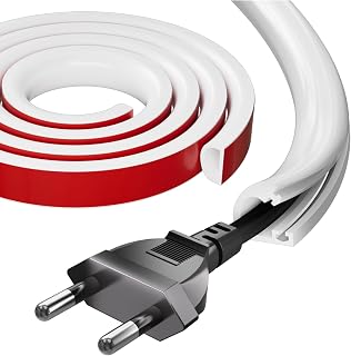 39" Silicone Cord Hider for Wall Mount TV, White Self-Adhesive Cable Hider