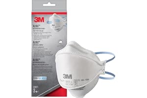 3M Aura Particulate Respirator 9205+ N95, Lightweight, Three Panel Designed Respirator Helps Provide Comfortable And Convenient Respiratory Protection, 3-Pack