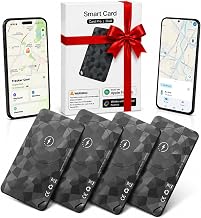 4 Pack Wallet Tracker Card (iOS and Android), 6-12 Years Battery Smart Card | Bluetooth Slim Tracing Card, Work with Apple Find My & Google Find Hub, Locator for Luggage, Passports, Keys, Backpack