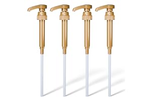 4 Pcs Coffee Syrup Pump Dispenser - Works as Skinny and Torani Syrup Pump - Fits Various 25.4 oz Bottles, Precise Dispensing 0.3oz & Lockable Design, Easy to Use & Clean, Ideal for Liquids