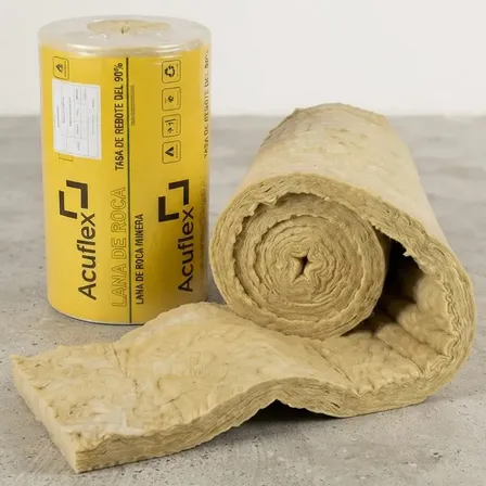 4 Rollos Aislantes Lana De Roca T&eacute;rmico/ac&uacute;stico 12m2/40kgm3