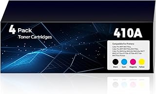 410A Toner Cartridges Replacement Pro M452 MFP M377 M477 for HP 410A 410X Toner Works for Pro MFP M477fnw,Pro MFP M477fdw M477fdn,Pro MFP M452nw M452dn M452dw M377dw Printer(4-Pack)