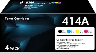 414A Toner Cartridges 4 Pack for HP 414X MFP M479fdw High Yield (with Chip)