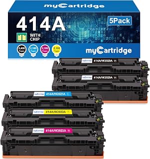 414A Toner Cartridges 5 Pack for HP 414A 414X MFP M479fdw M454dw M479 M454 | Compatible for HP Color LaserJet Pro MFP M479fdw M479fdn M479dw M454dw M454dn Printer Ink W2020A W2020X High Yield with Chip
