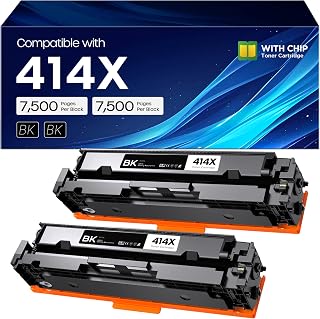 414X Toner Cartridges MFP M479fdw with Chip Compatible for HP 414X | W2020X 414A 414 High Yield for Color LaserJet Pro MFP M479fdw M479fdn M479dw M479dn M454dn M454 Printer (2 Black)