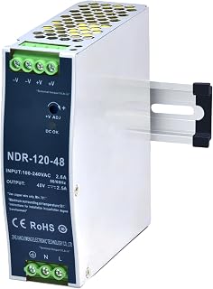 48VDC Power Supply NDR 120W DIN Rail Power Supply Switch Switching Converter DC (Input 100-240VAC Output 48VDC 50/60HZ 48V 2.5A)