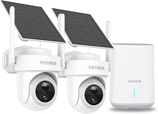 4K Security Cameras Wireless Outdoor, No Subscription, Works in -14&deg;F Cold [2026 NEW] Solar-Powered Home Security Camera System with 360&deg; Auto Tracking, Color Night Vision, Easy Setup, 2-Cam Kit