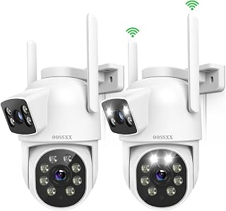 4MP Dual Lens Wireless Security Camera PT Auto Track 2 WiFi Cameras Outdoor