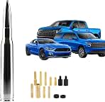 5.5 Inch Chrome Bullet Antenna,50 Cal Bullet Car Truck Antenna