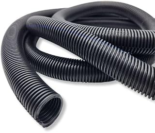 567ITG 1" x 10ft Split Wire Loom Tubing Black Plastic Convoluted Conduit