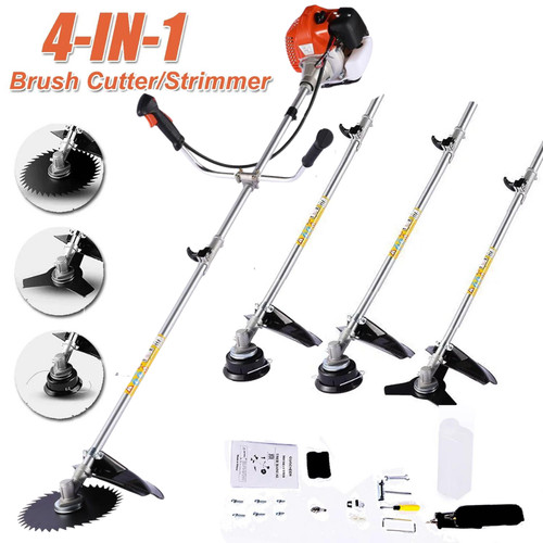 58CC 4-in-1 Straight Shaft Gas String Trimmer Gas Powered Weedeater Brush Cutter
