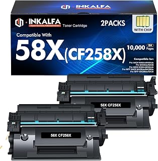58X CF258X Toner Cartridge Black M428fdw M404n Compatible for HP CF258A 58A 58X CF258X LaserJet Pro MFP M428dw M404 M428 M428fdn M404dn M404dw M406 M406dn Printer Ink High Yield 2 Pack