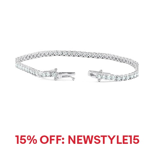 5Ct Diamond Tennis Bracelet 14k Gold Lab Grown 7"