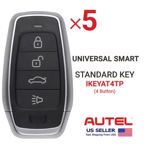 5X Autel iKey Universal Smart Key Standard 4 Button IKEYAT4TP