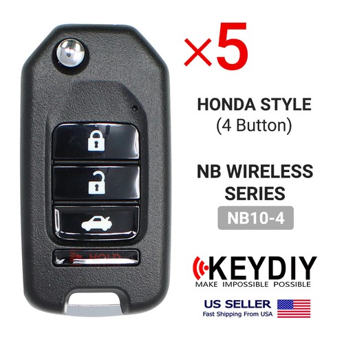 5x KEYDIY Universal Car Flip Remote Wireless Key For Honda 4BNB10-3+1