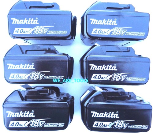 (6) NEW Makita BL1840B 18V GENUINE Batteries 4.0 AH W/ Fuel Gauge 18 Volt LXT