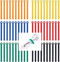 60pcs 6inch Cable Ties Reusable, Adjustable Cable Organizer (Multicolor)