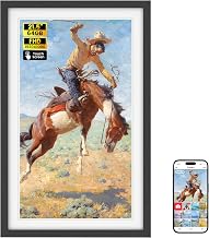 64GB Frameo 21.5" Digital Picture Frame Large 1920 x 1080 IPS FHD Touch Screen WiFi Electronic Photo Frames Share Moments from Phone Instantly Best Gifts for Parents and Grandparents Black Wood White
