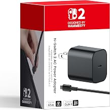65W Switch 2 Charger with 10FT(3M) Cable - GaN3 AC Power Adapter for Nintendo Switch/OLED/Lite & Steam Deck/OLED, Original Quality, Supports 4K TV Mode, PD3.0 Fast Charger for PS4 Controller, Galaxy
