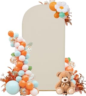 6.6FT Wedding Arch Cover &ndash; Stretchy Spandex Fabric Backdrop for Arch Stand | Ideal for Wedding Ceremony, Birthday Party, Baby Shower & Photo Booth Decoration (cover only)