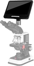 7" 24MP Smart Monitor with Free Software-One Click Capturing Images & Video, Measuring Lengths HDMI & USB Interface Real-time Transmission for Standard C-Mount Trinocular Microscope