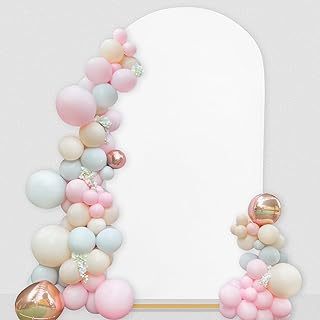 7.2FT Wedding Arch Cover White Spandex Fitted Balloon Arch Stand Covers | Fitted for Backdrop Stand Fabric Stretchy Backdrop for Baby Shower Birthday Party Decorations
