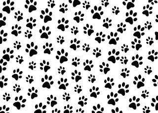 7x5ft Paw Prints Themed Backdrop Kids Birthday Party Supplies Puppy Dog Paw Print Photo Background Newborn Baby Shower Vinyl Pet Treat Party Decoration Photo Booth Studio Props 7X5FT BD14