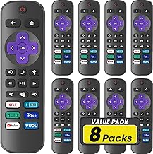 8 Pack Replacement Remote Control Only for Roku TV, Compatible for All TCL Roku/Hisense Roku/Onn Roku/Sharp/Philips Roku (Not for Roku Stick, Box or Speaker)