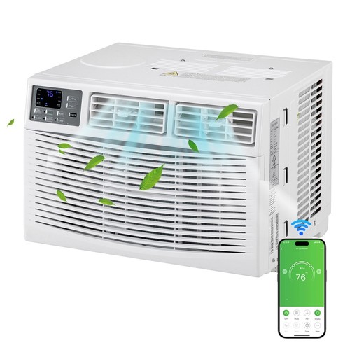 8,000 BTU 115V Window Air Conditioner with Wi-Fi & Remote Control  350sp.ft