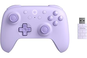 8BitDo Ultimate 2C Wireless Controller for Windows PC and Android, with 1000 Hz Polling Rate, Hall Effect Joysticks and Triggers, and Remappable L4/R4 Bumpers (Purple)