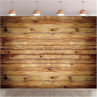 8x6FT Vintage Wood Photography Backdrop Rustic Brown Wooden Plank Background Newborn Baby Shower Birthday Party Farm Wedding Product Shoot Portrait Photo Booth Banner