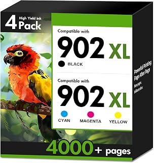 902 902XL 6978 Ink Cartridges Combo Pack Replacement for HP Printers 902XL 902 XL Black and Color Combo Pack for OfficeJet Pro 6968 6970 6971 6974 6976 6979 6958 6962 6975 6960 6965
