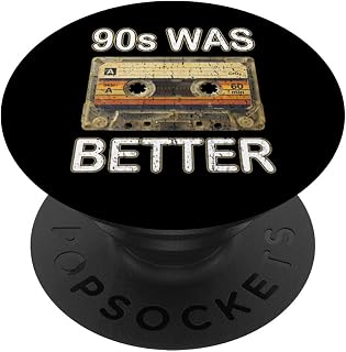 90s was Better Nostalgia Mix Tape Demo Cassette Music Retro PopSockets Adhesive PopGrip