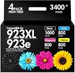 923 923XL Ink Cartridges Combo Pack for HP 923 Ink Printers 8130e 8125e